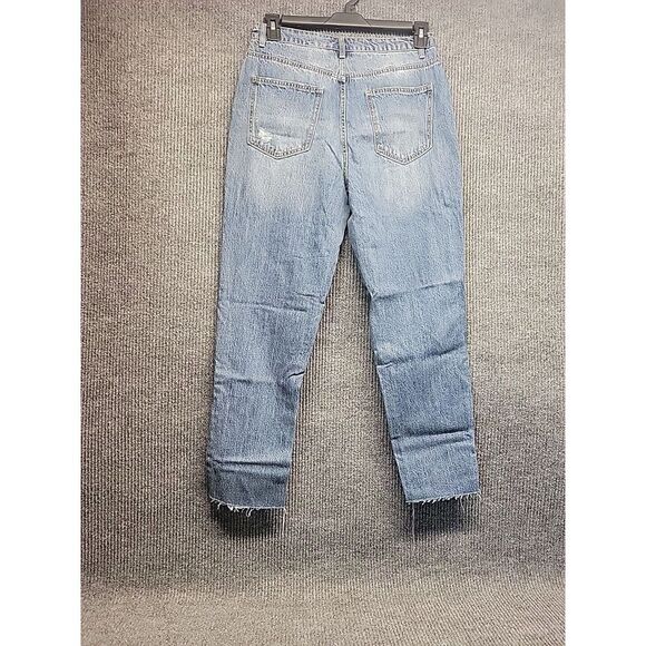 Nwt Womens‎ Size 11 Slim Straight Super High Rise Blue Jeans - Picture 2 of 7